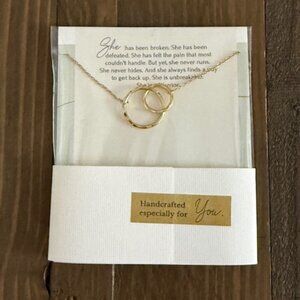 Hope Love Shine 14K Gold Filled & Sterling Silver Eternity Circles Necklace
